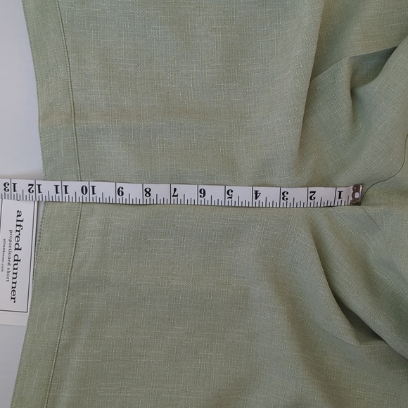 NWT Alfred Dunner Classic Fit Comfort Waist Pant 14 Proportioned Short Sage - Picture 15 of 16